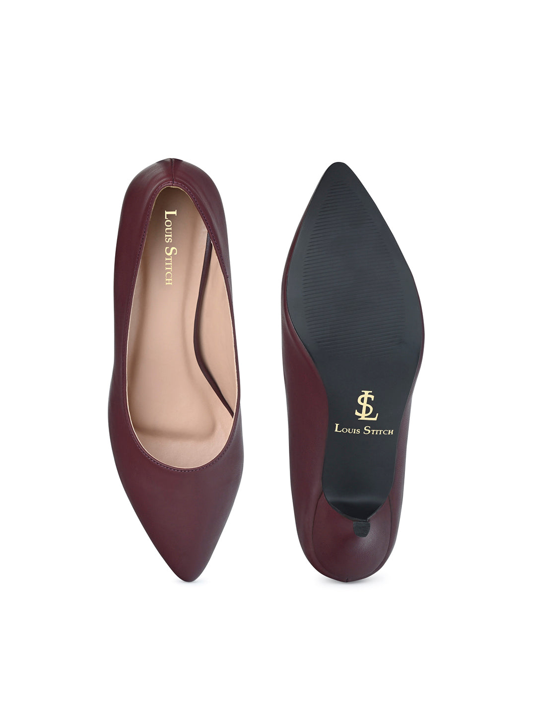 Women's Cherry Red Pump Heel Balley Sandals