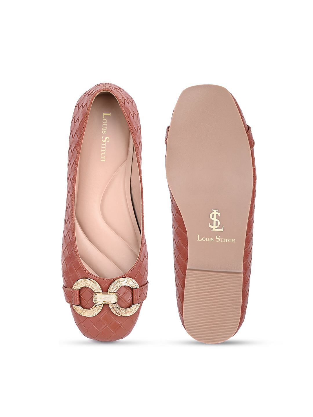 Women’s Tan Flat Heel Balley Comfortable Sandals