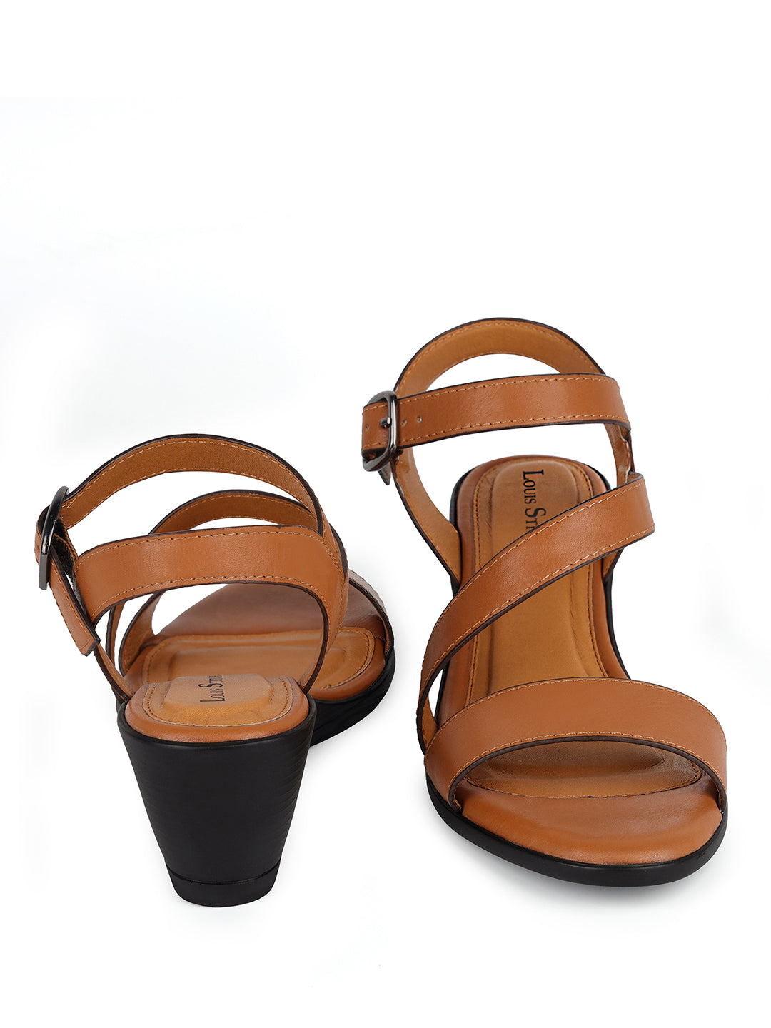 Women's Striped Wedge Heel Tan Lightweight Sandals