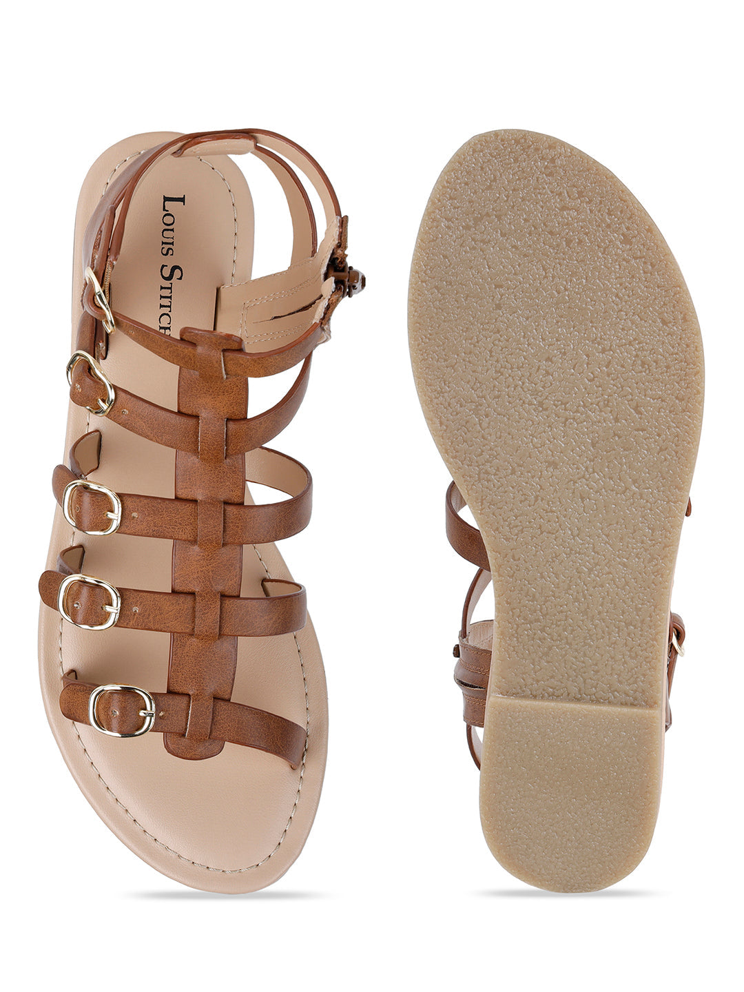 Women's Gladiator Tan Lightweight Sandals