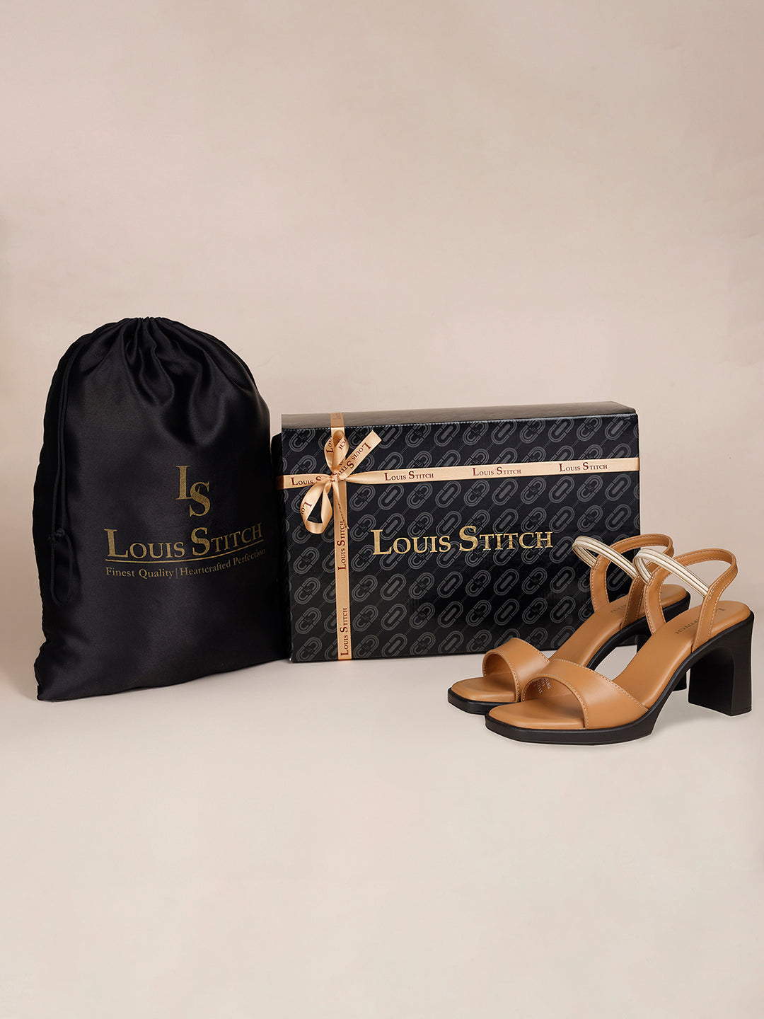 Women's Stylish Block Heel Beige Lightweight Sandals