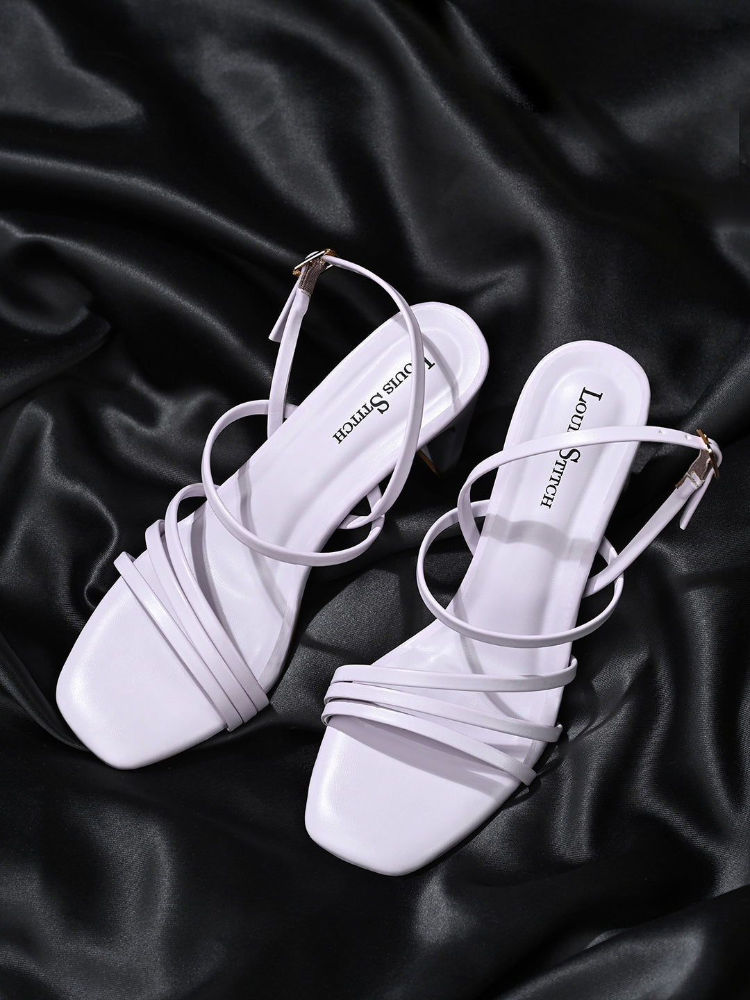 Women Lilac Block Heel Slip-On Comfortable Ladies Sandals