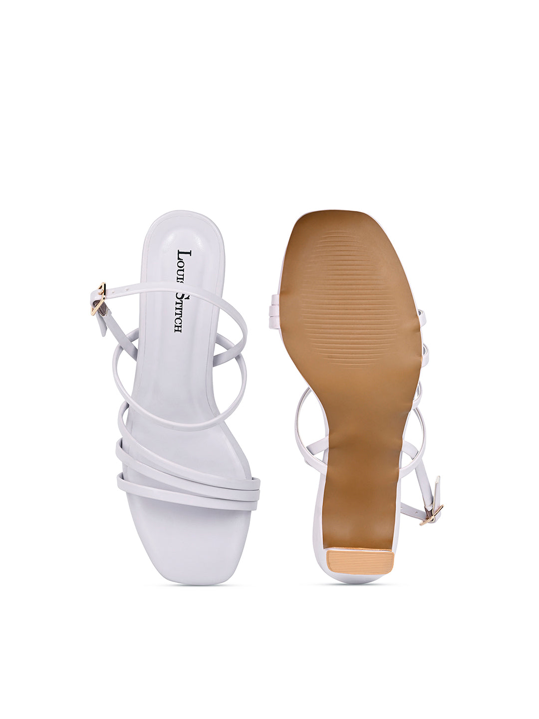 Women Lilac Block Heel Slip-On Comfortable Ladies Sandals