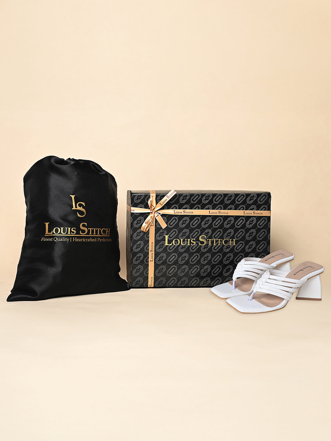 Women's White Weaved T-Strap Block Heel Lightweight Sandals