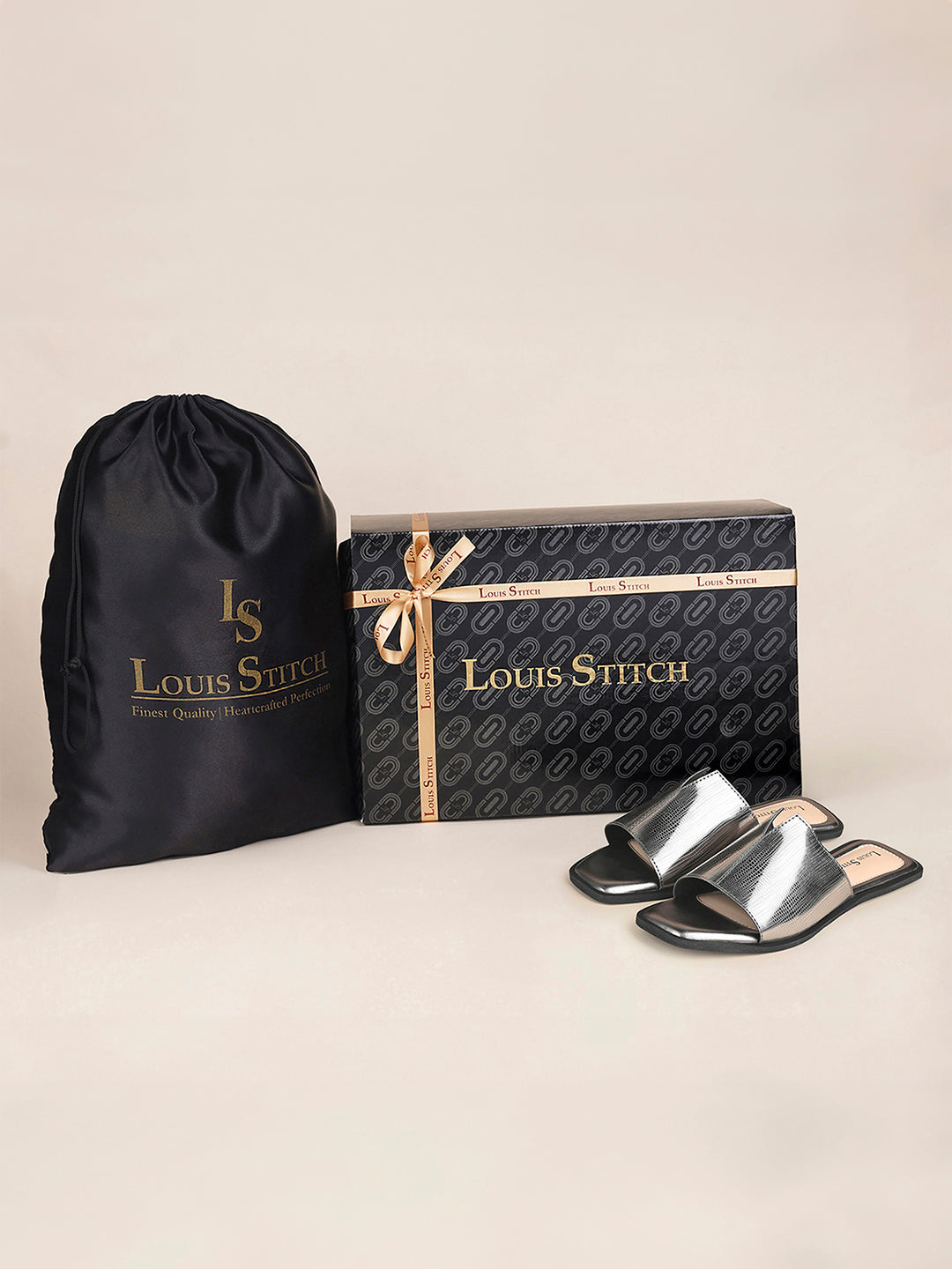 Women's Grey Flat Fashion Shiny Strap Lightweight Sandals