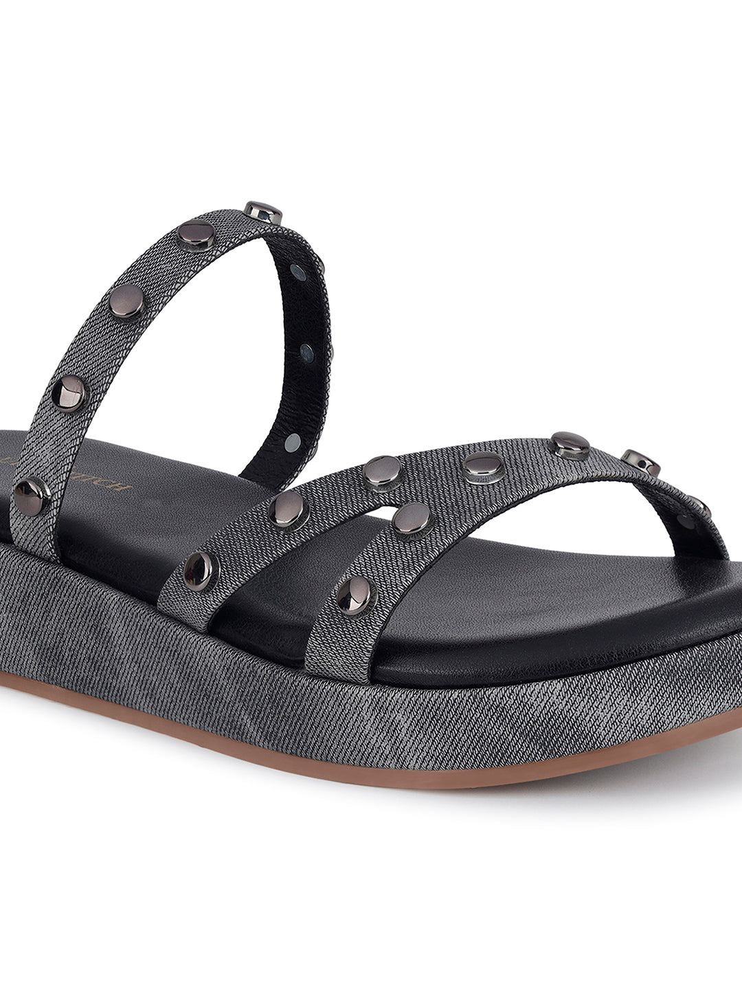 Women's Beads Straps Black Lightweight Sandals