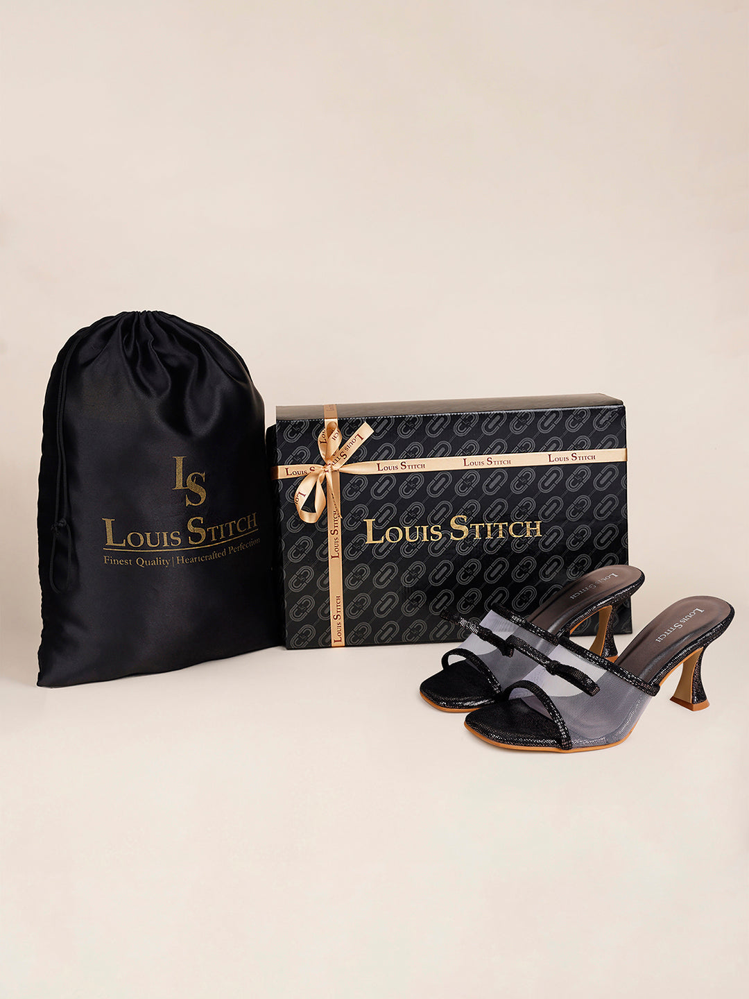 Women's Transparent Bow Straps Black Lightweight Sandals