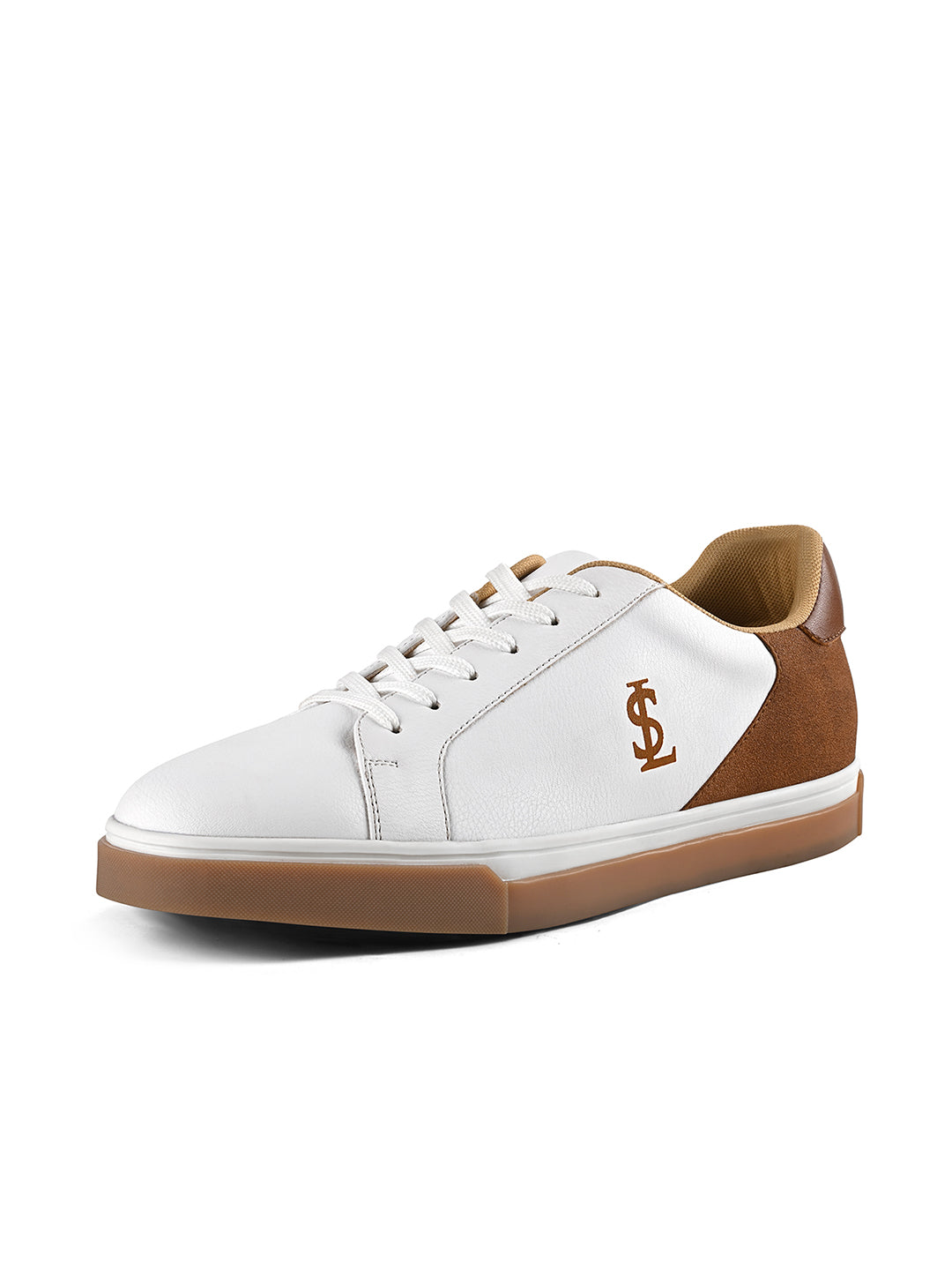 Canadian White and Tan Comfortable Lace-Up Sneaker