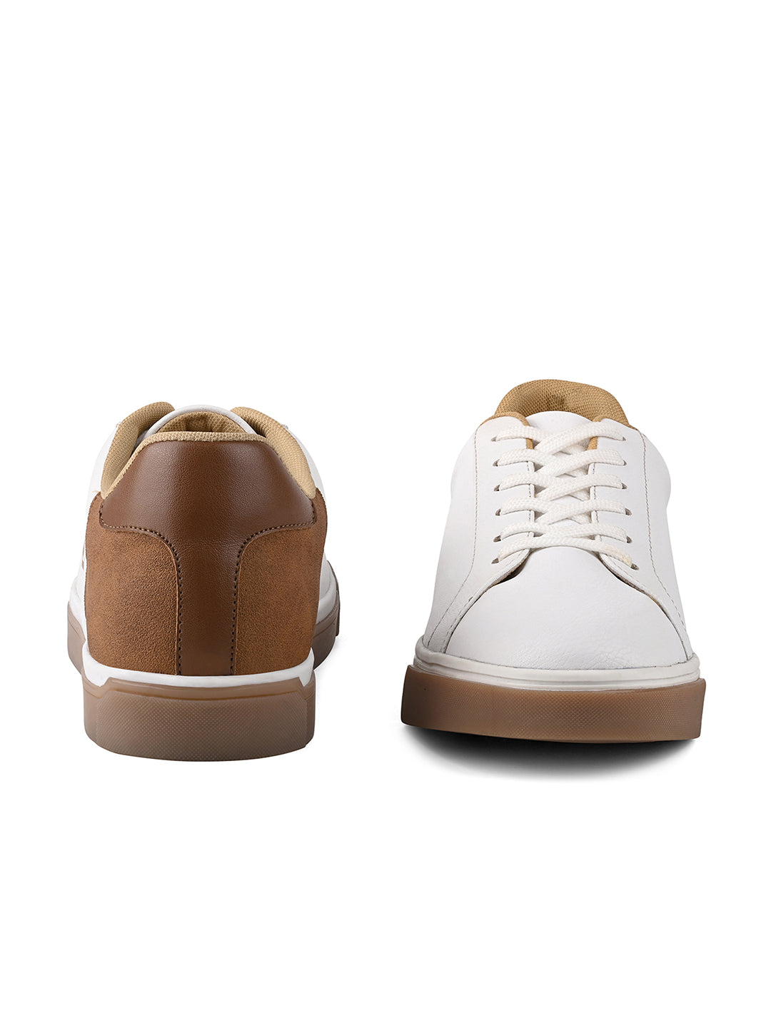 Canadian White and Tan Comfortable Lace-Up Sneaker