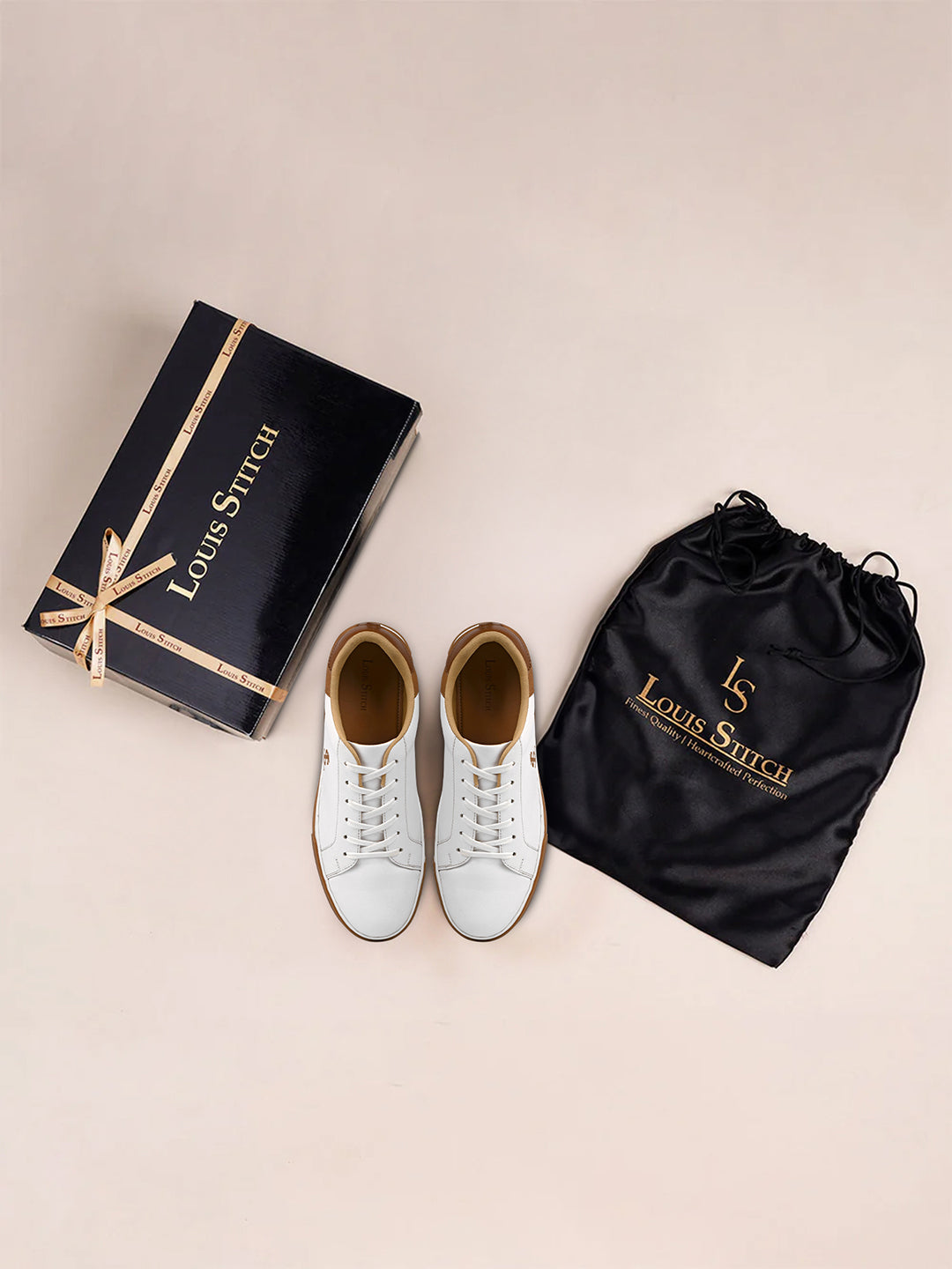 Canadian White and Tan Comfortable Lace-Up Sneaker