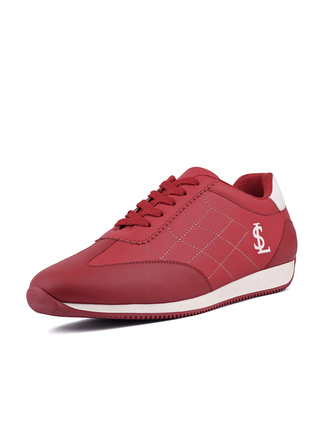 Ferrari Red Comfortable Lace-Up Sneaker