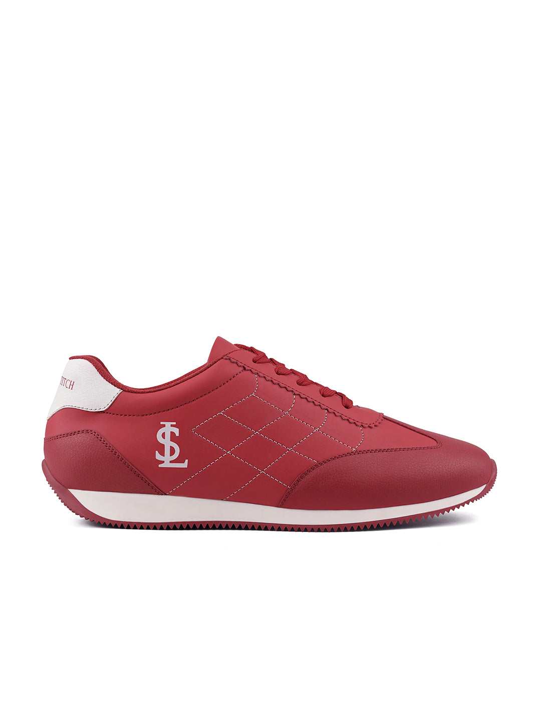 Ferrari Red Comfortable Lace-Up Sneaker