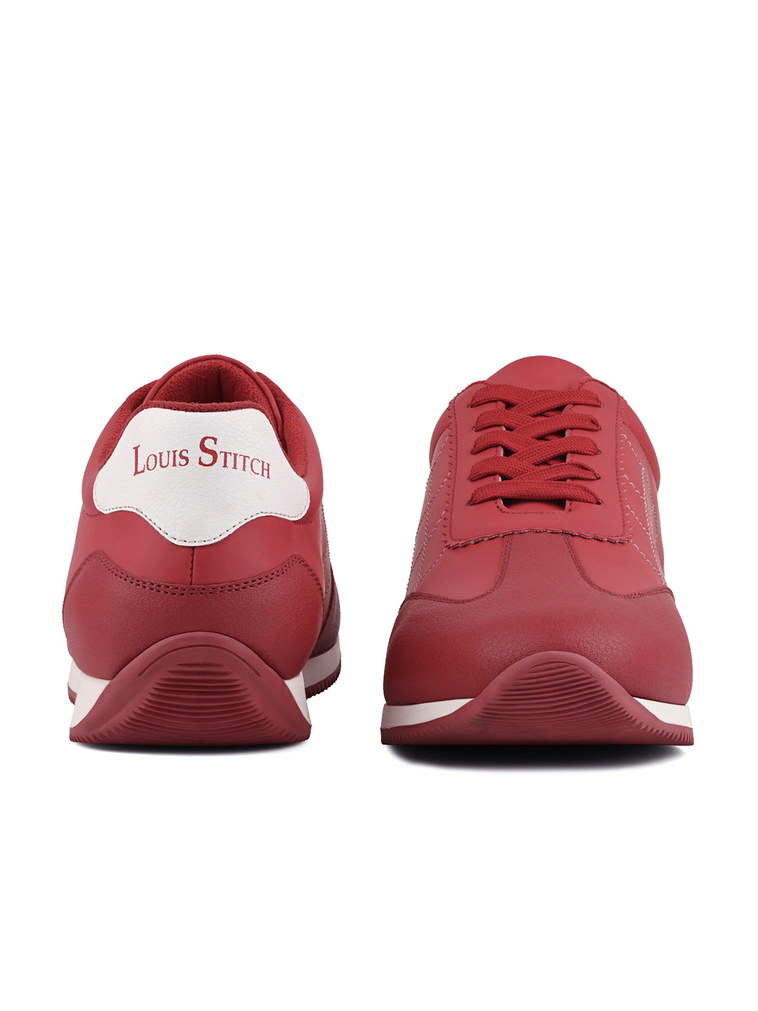 Ferrari Red Comfortable Lace-Up Sneaker