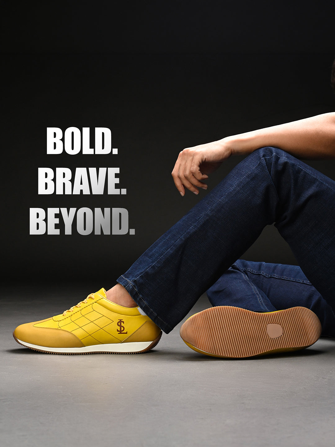 Imperial Yellow Casual Lightweight Low-Top Lace-Up Sneaker