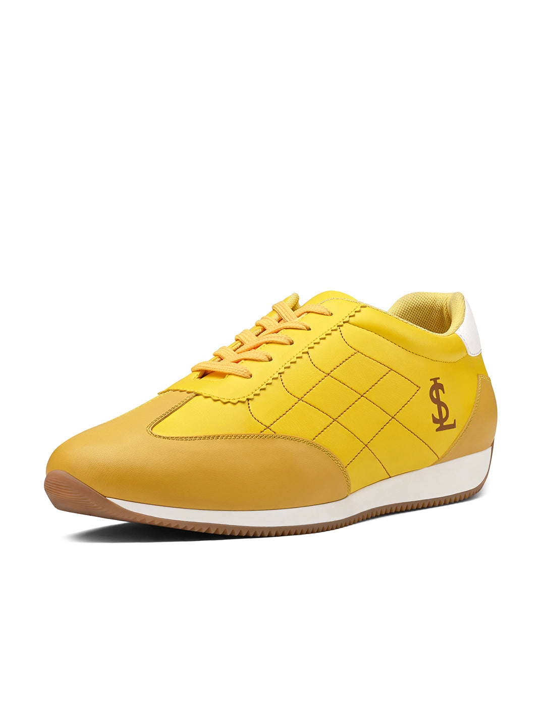 Imperial Yellow Casual Lightweight Low-Top Lace-Up Sneaker