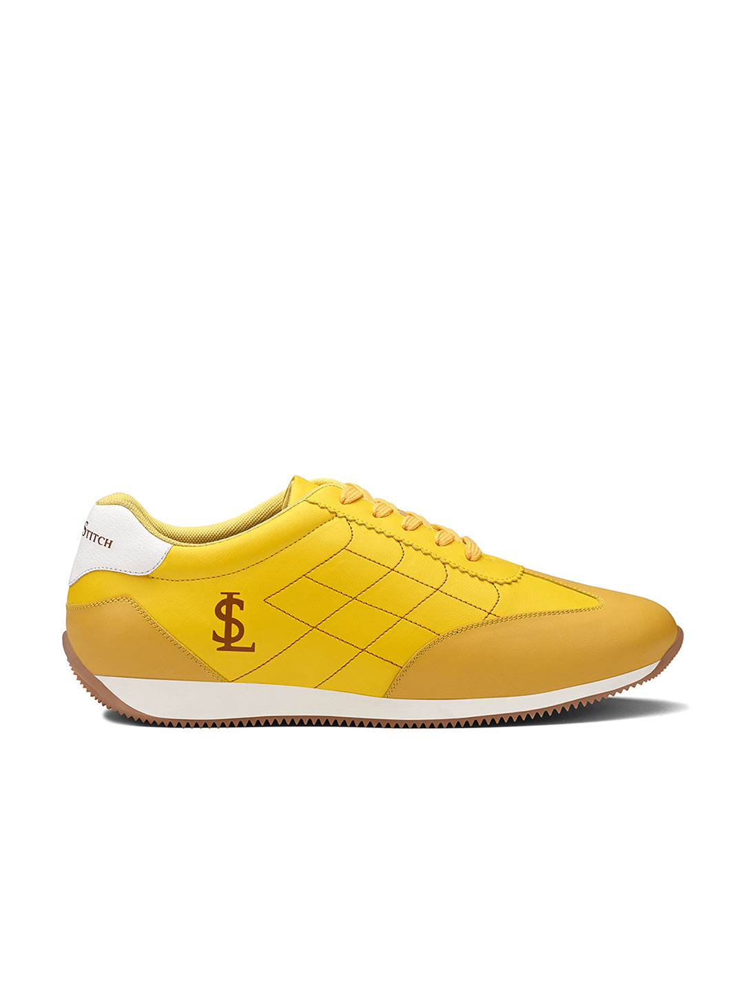 Imperial Yellow Casual Lightweight Low-Top Lace-Up Sneaker