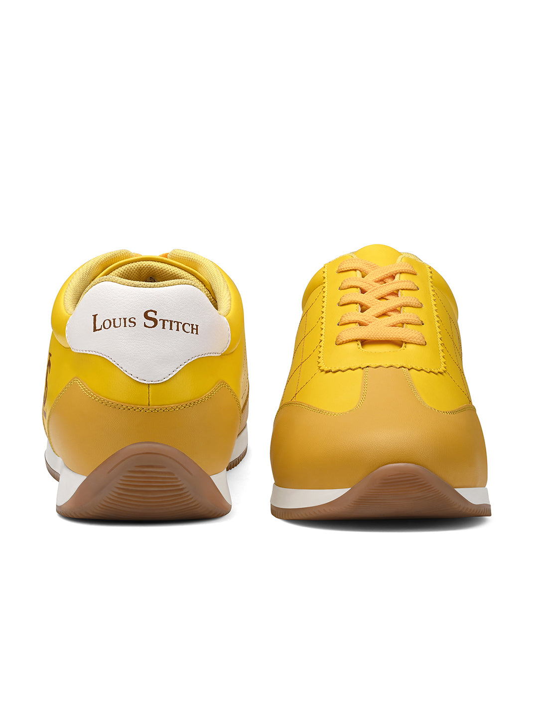 Imperial Yellow Casual Lightweight Low-Top Lace-Up Sneaker