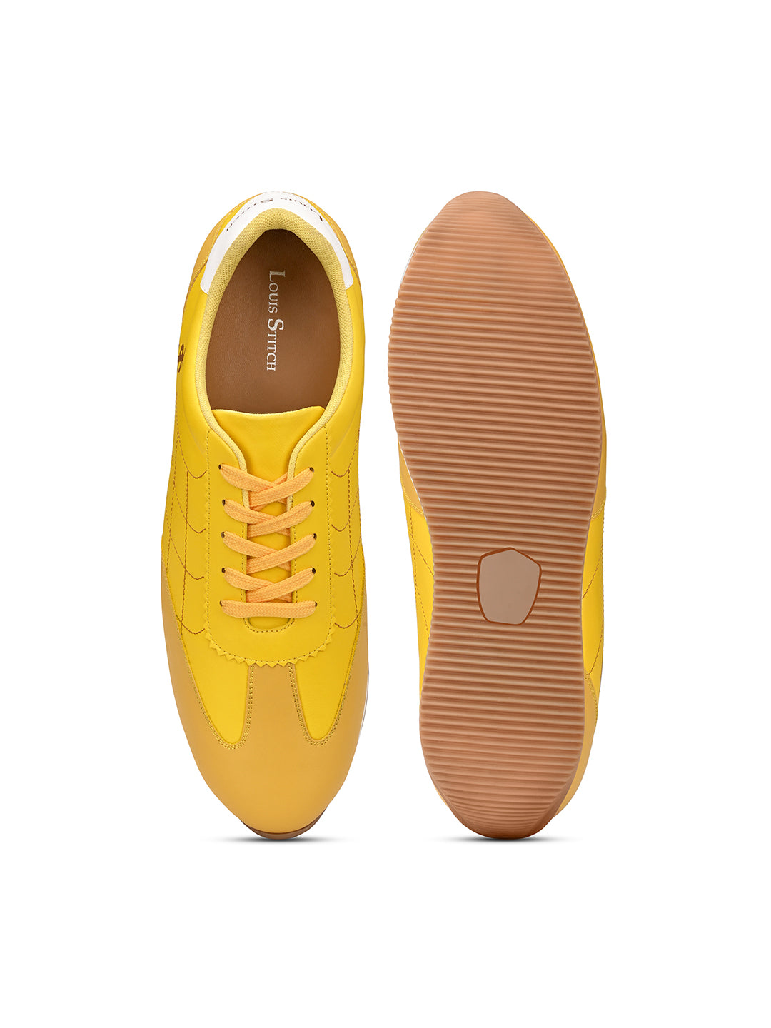 Imperial Yellow Casual Lightweight Low-Top Lace-Up Sneaker