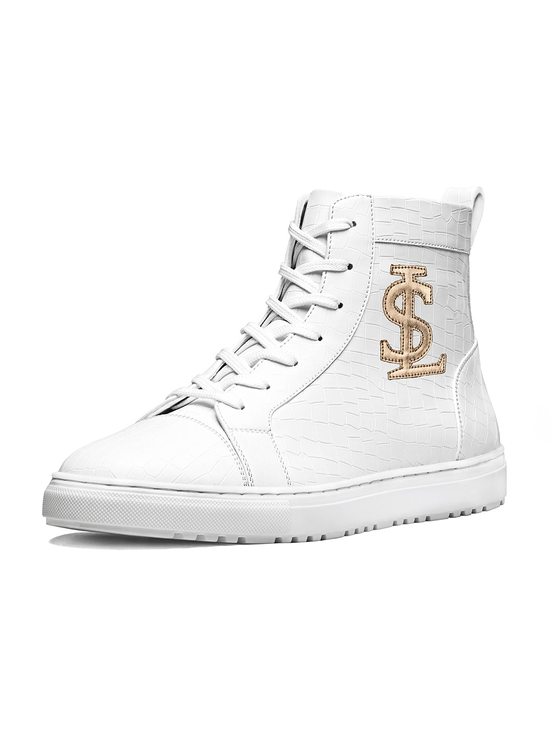 Imperial White Casual Lightweight Lace-Up Mid-Top Sneaker