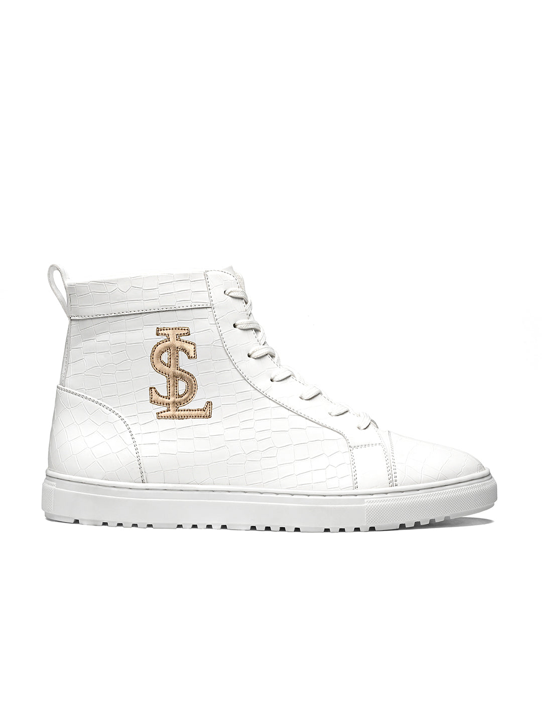 Imperial White Casual Lightweight Lace-Up Mid-Top Sneaker