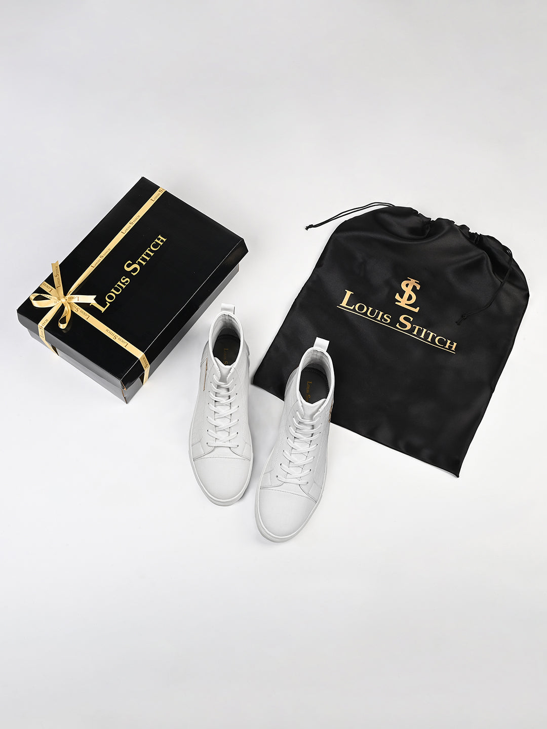 Imperial White Casual Lightweight Lace-Up Mid-Top Sneaker