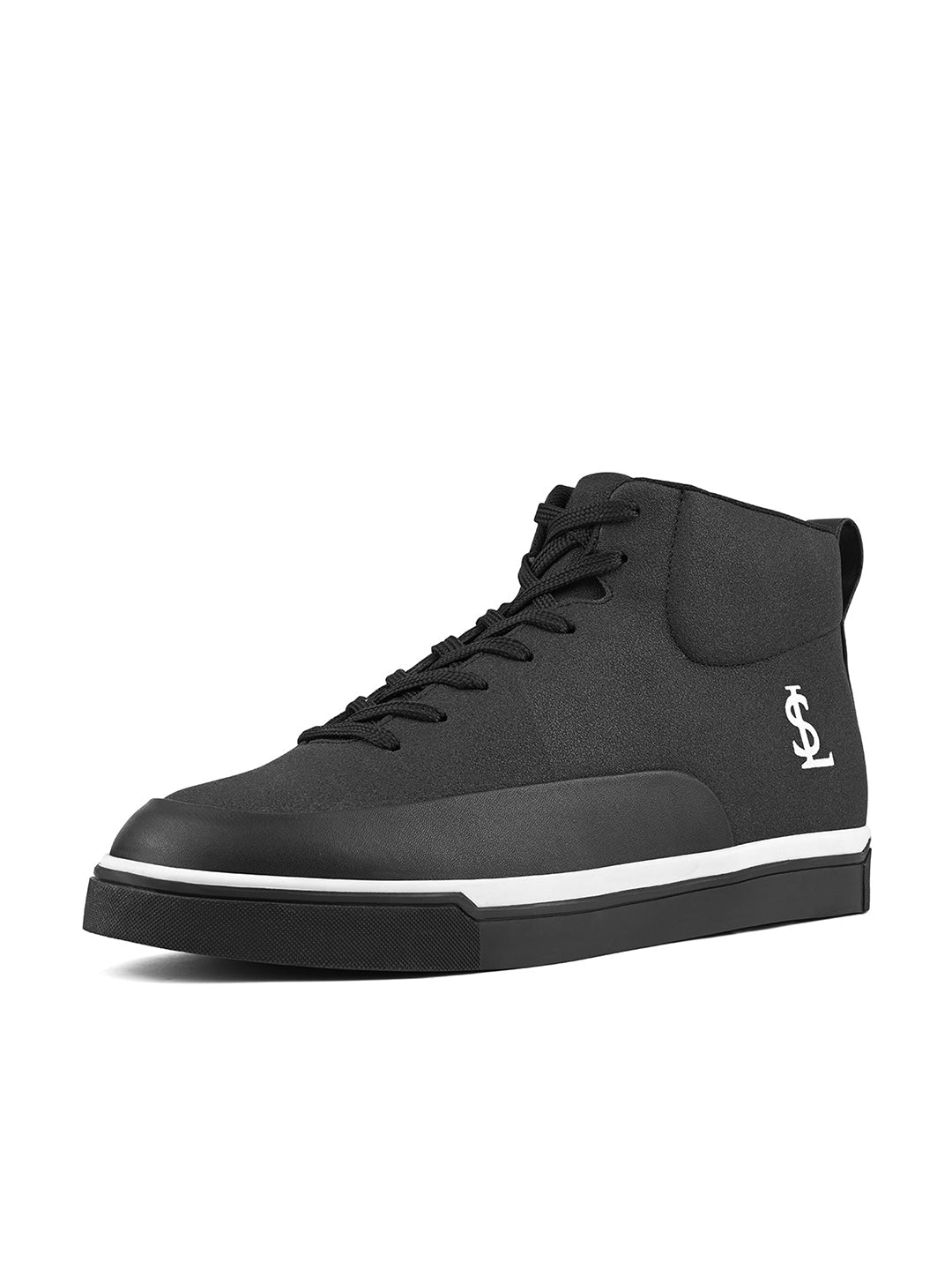 Midnight Black Comfortable Lace-Up Sneaker