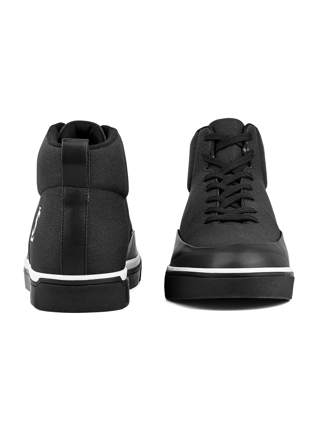 Midnight Black Comfortable Lace-Up Sneaker