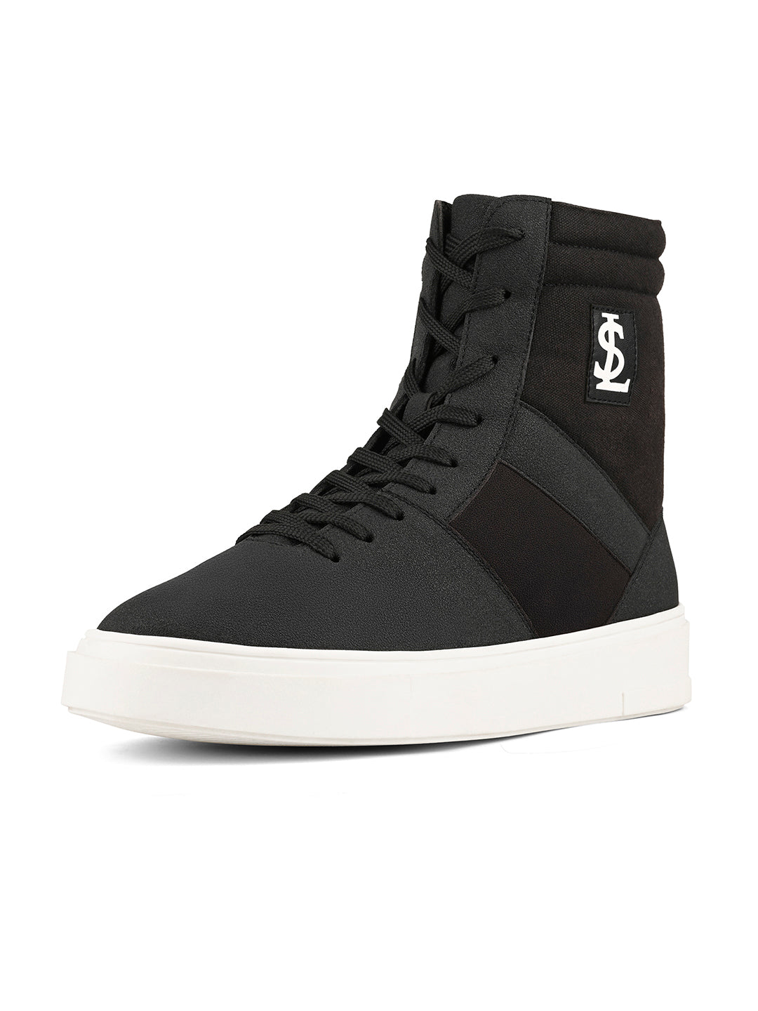 Raven Black Comfortable Lace-Up Sneaker