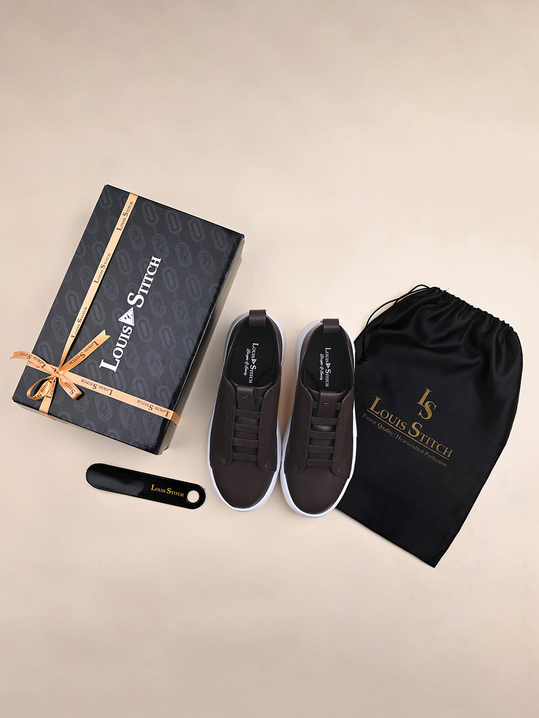 Brown Casual Slip-On Sneakers for Men