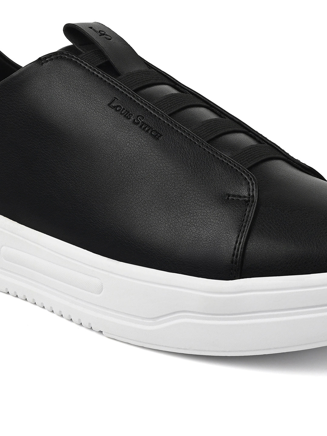 Black Casual Slip-On Sneakers for Men