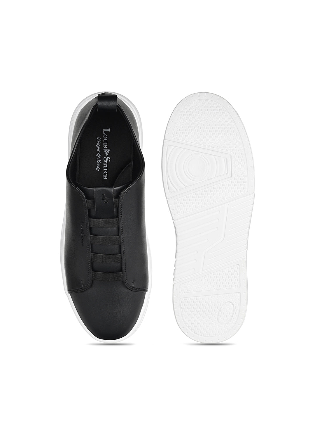 Black Casual Slip-On Sneakers for Men