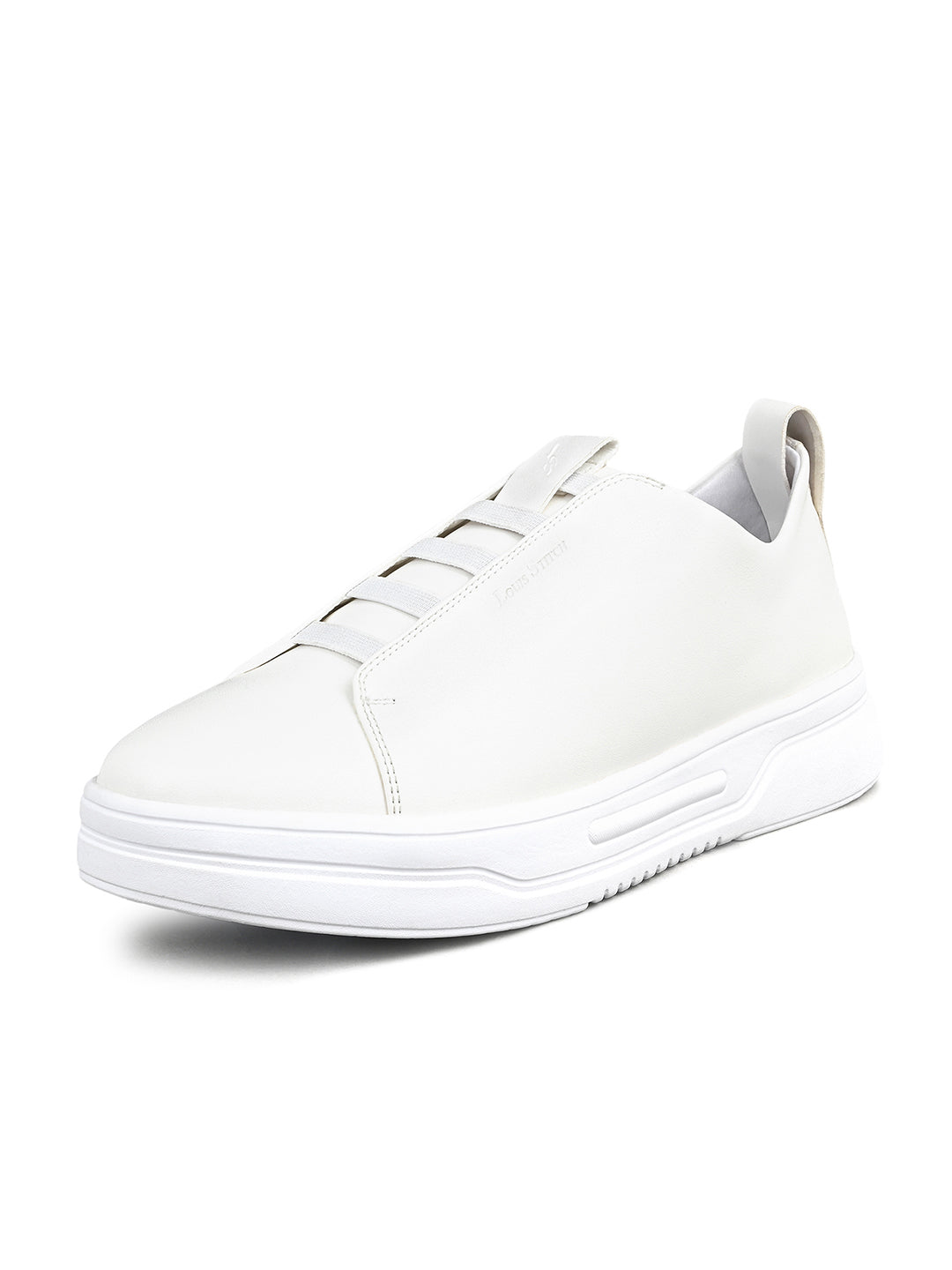 White Casual Slip-On Sneakers for Men