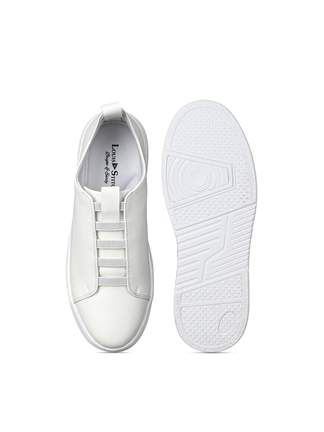 White Casual Slip-On Sneakers for Men