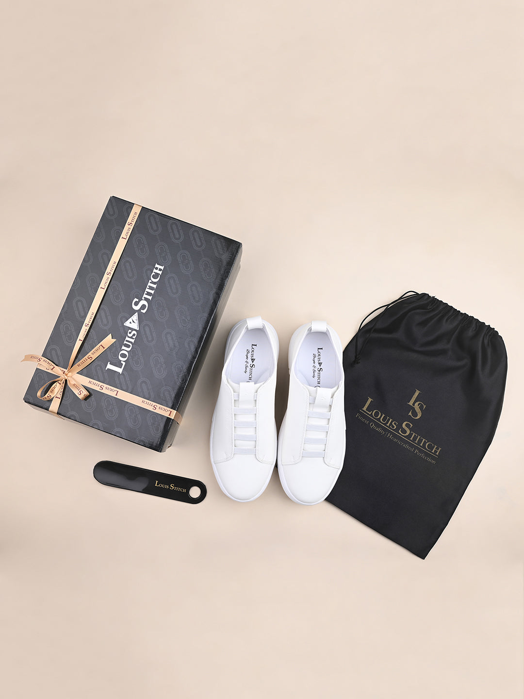 White Casual Slip-On Sneakers for Men