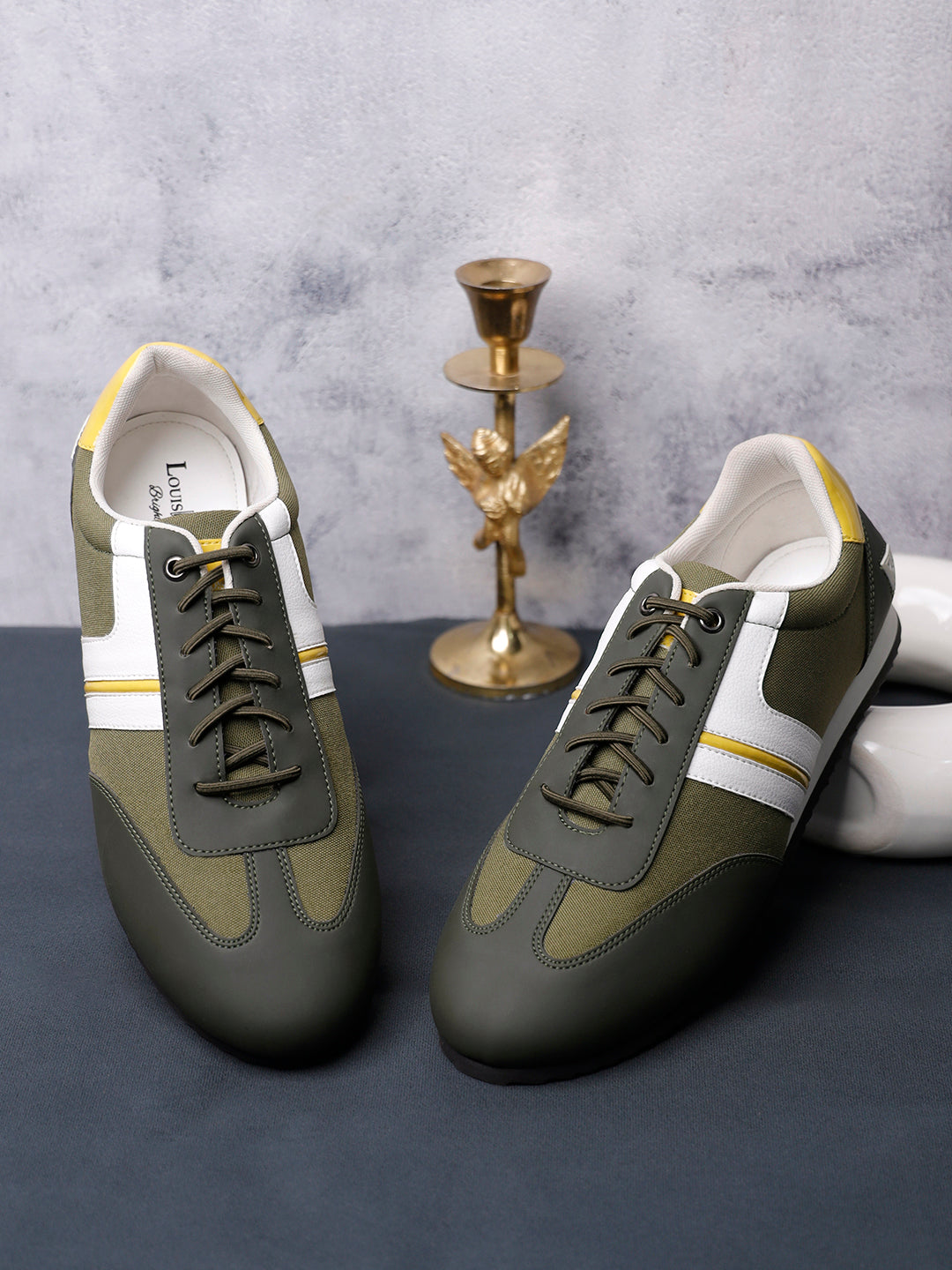 Mexican Green Fashion Color Blocked Lace-Up Sneaker