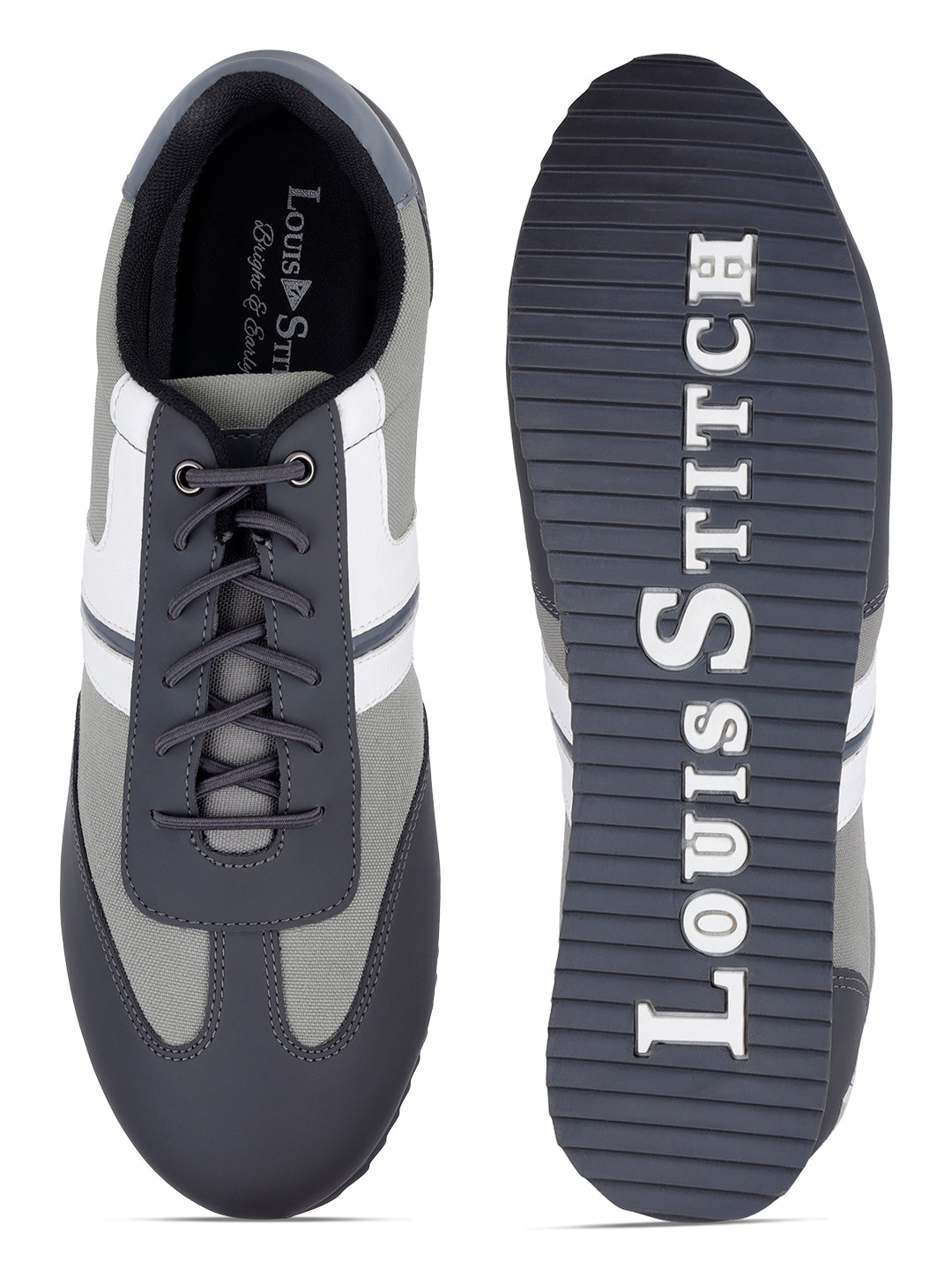 Dutch Grey Fashion Color Blocked Lace-Up Sneaker