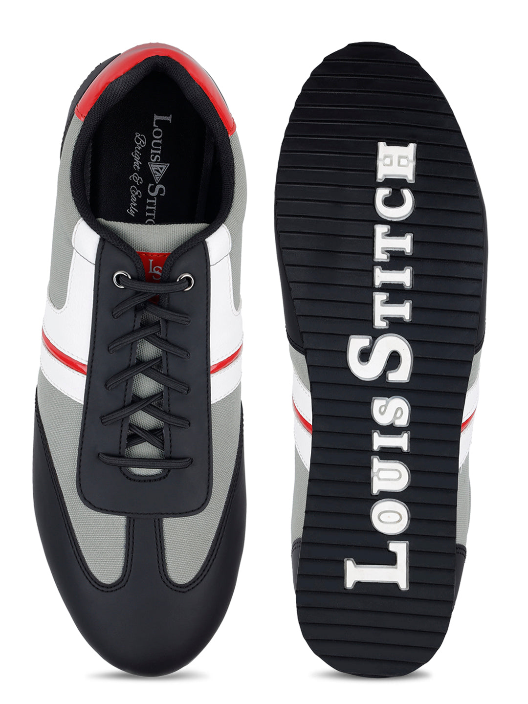 Egyptian Black Fashion Color Blocked Lace-Up Sneaker