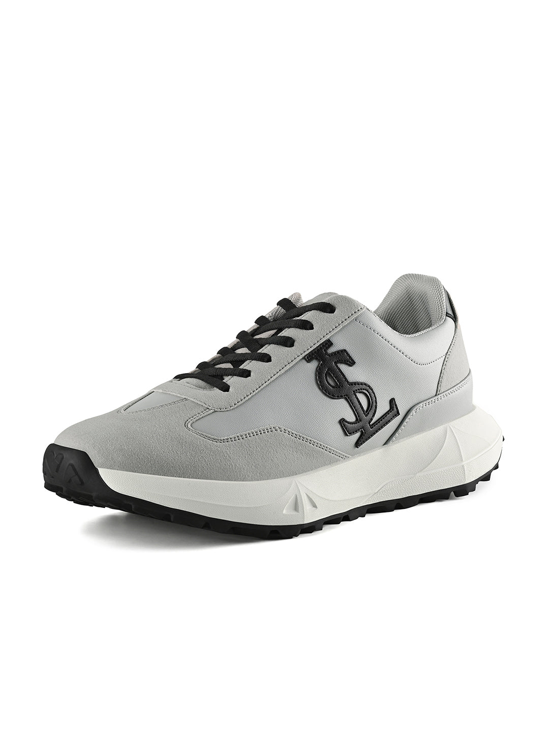 Ash Grey Casual Lightweight Lace-Up Sneakers