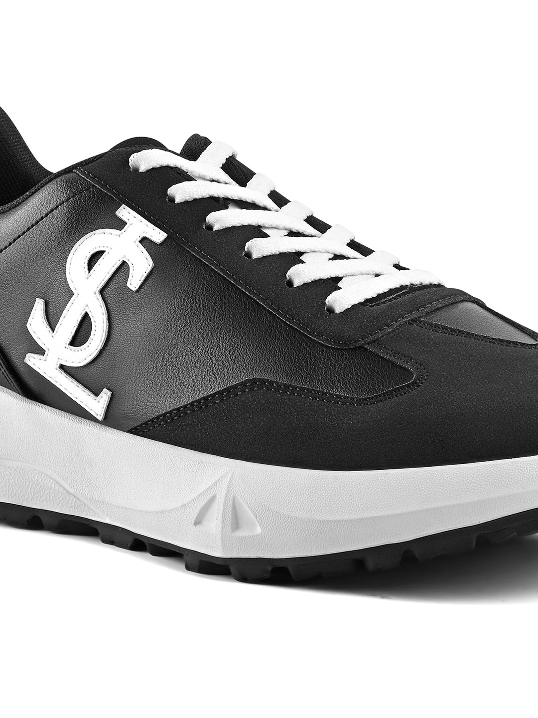 Egyptian Black Casual Lightweight Lace-Up Sneakers