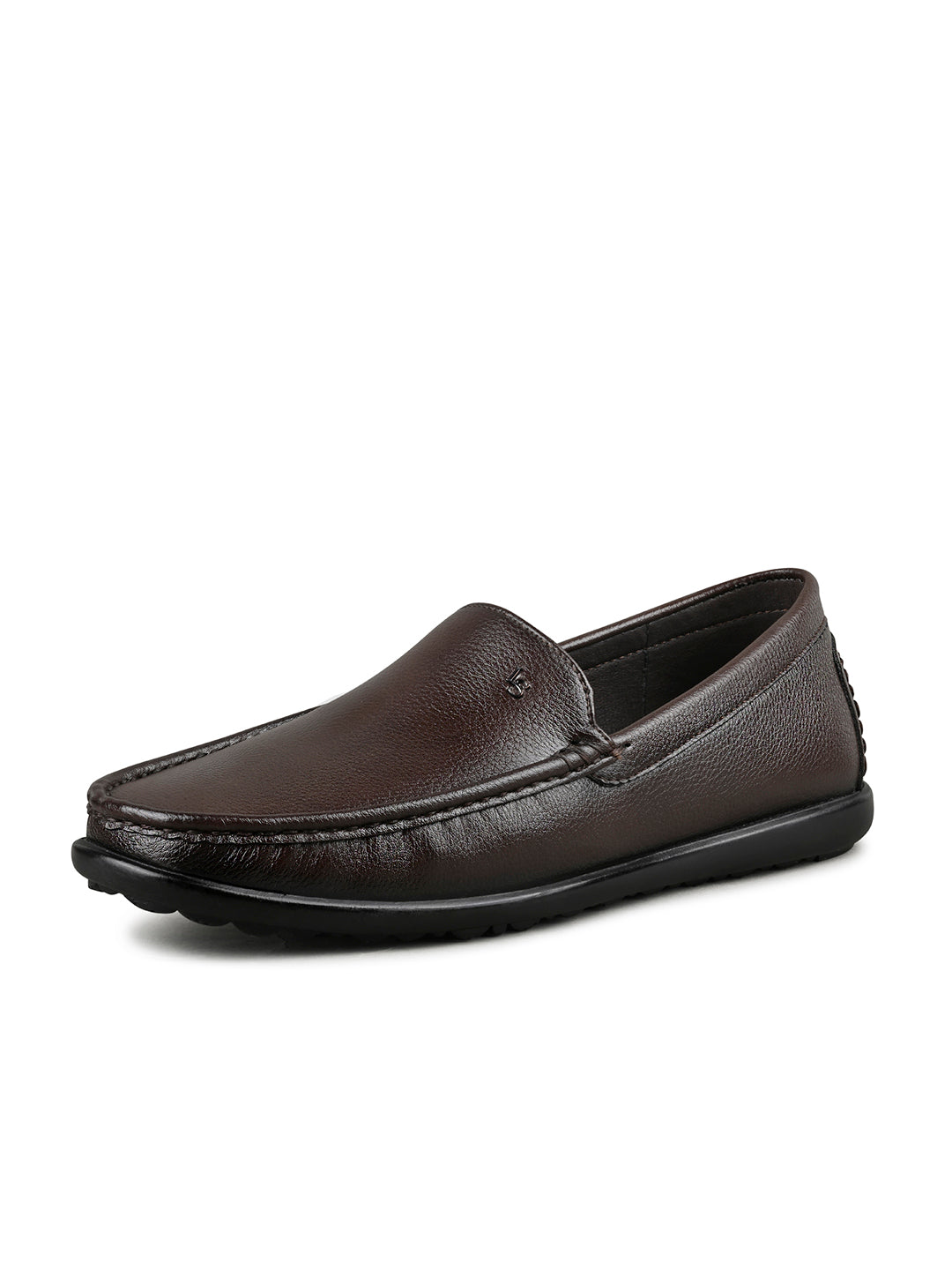 Brunette Brown Genuine Leather Formal Slip-On Loafers