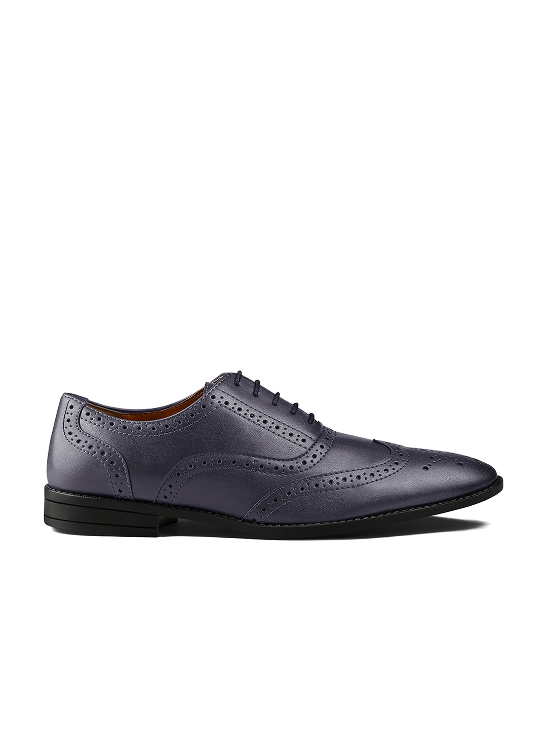 Federal Blue Handcrafted Wingtip Brogue Style Comfortable Formal Lace Up Shoes