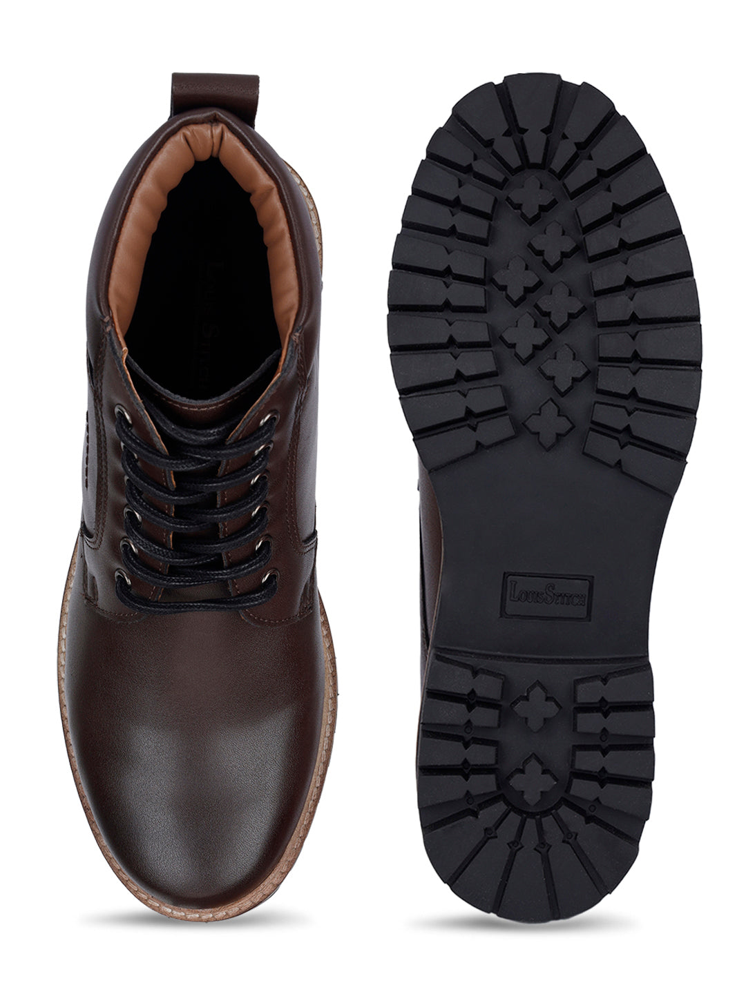 Brunette Brown Handcrafted Derby Lace Up Boots