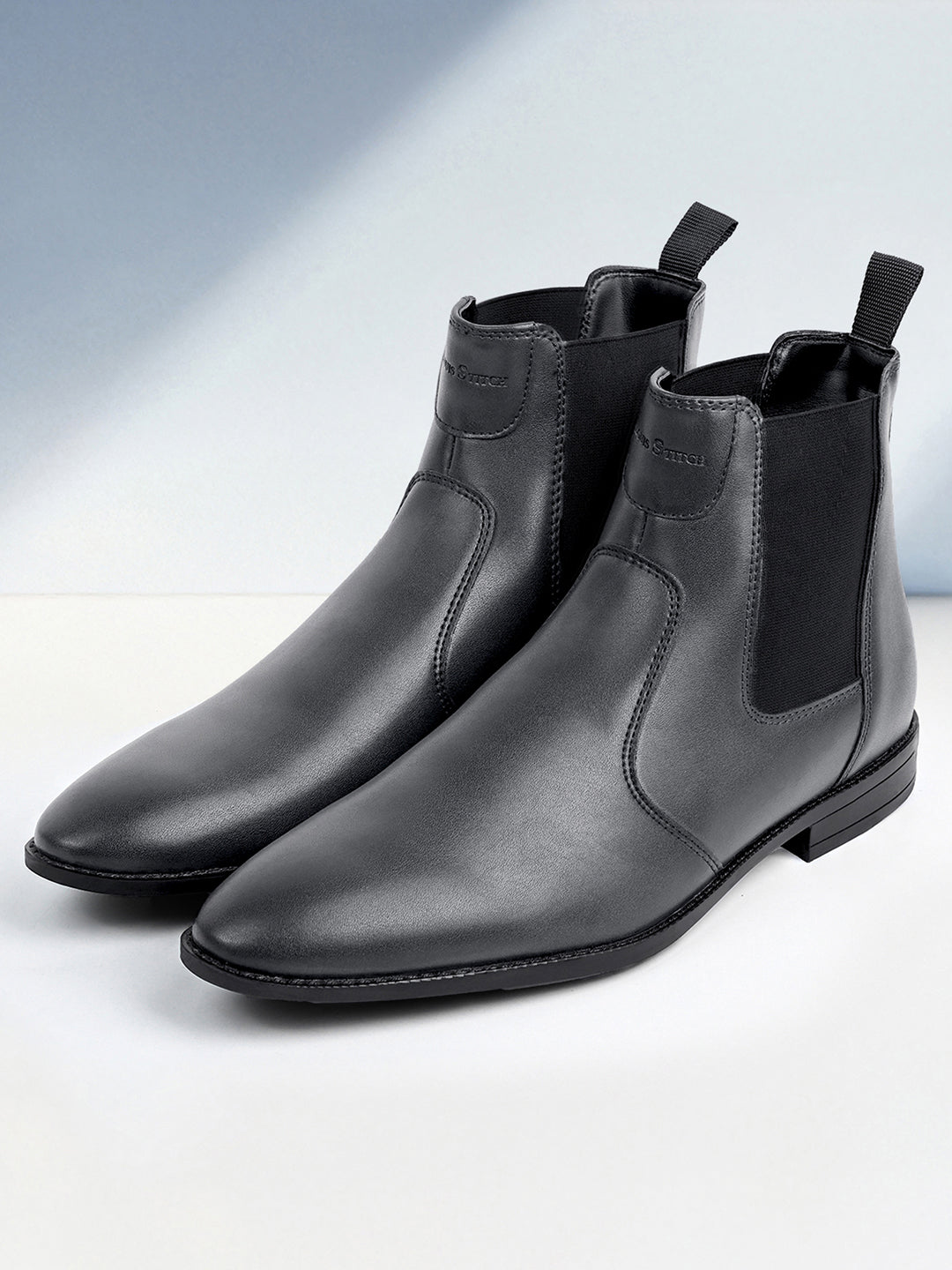 Ash Grey Dual Tone Handcrafted Chelsea Boots