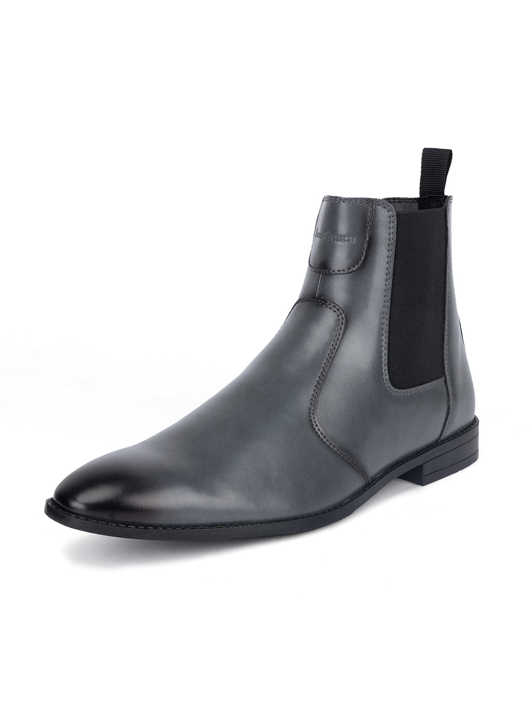 Ash Grey Dual Tone Handcrafted Chelsea Boots