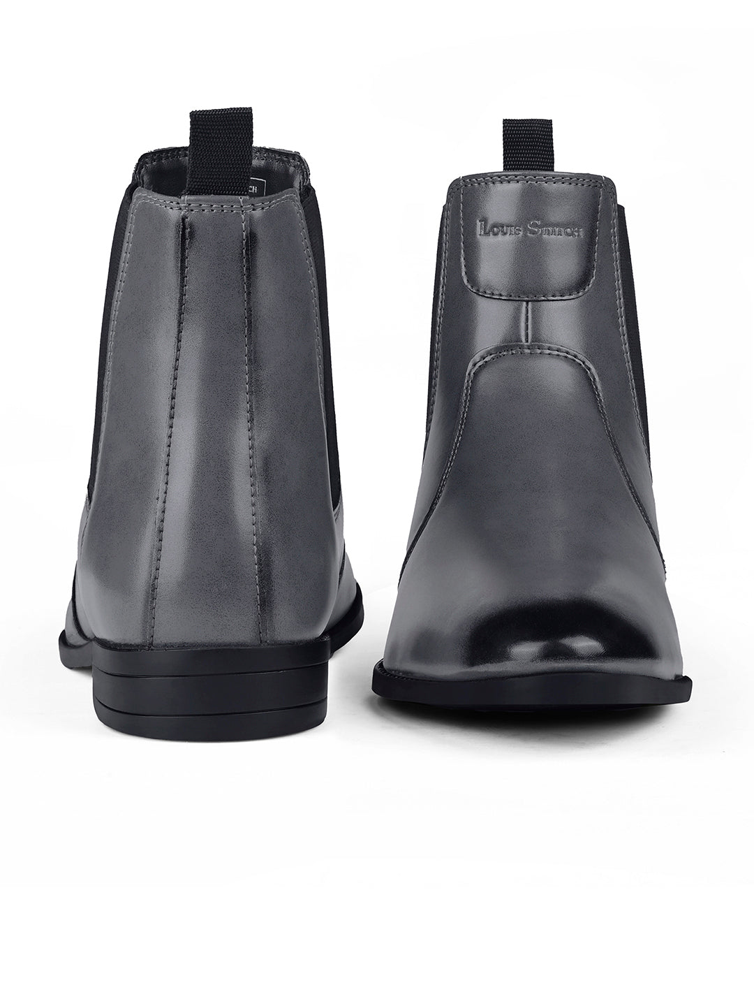 Ash Grey Dual Tone Handcrafted Chelsea Boots
