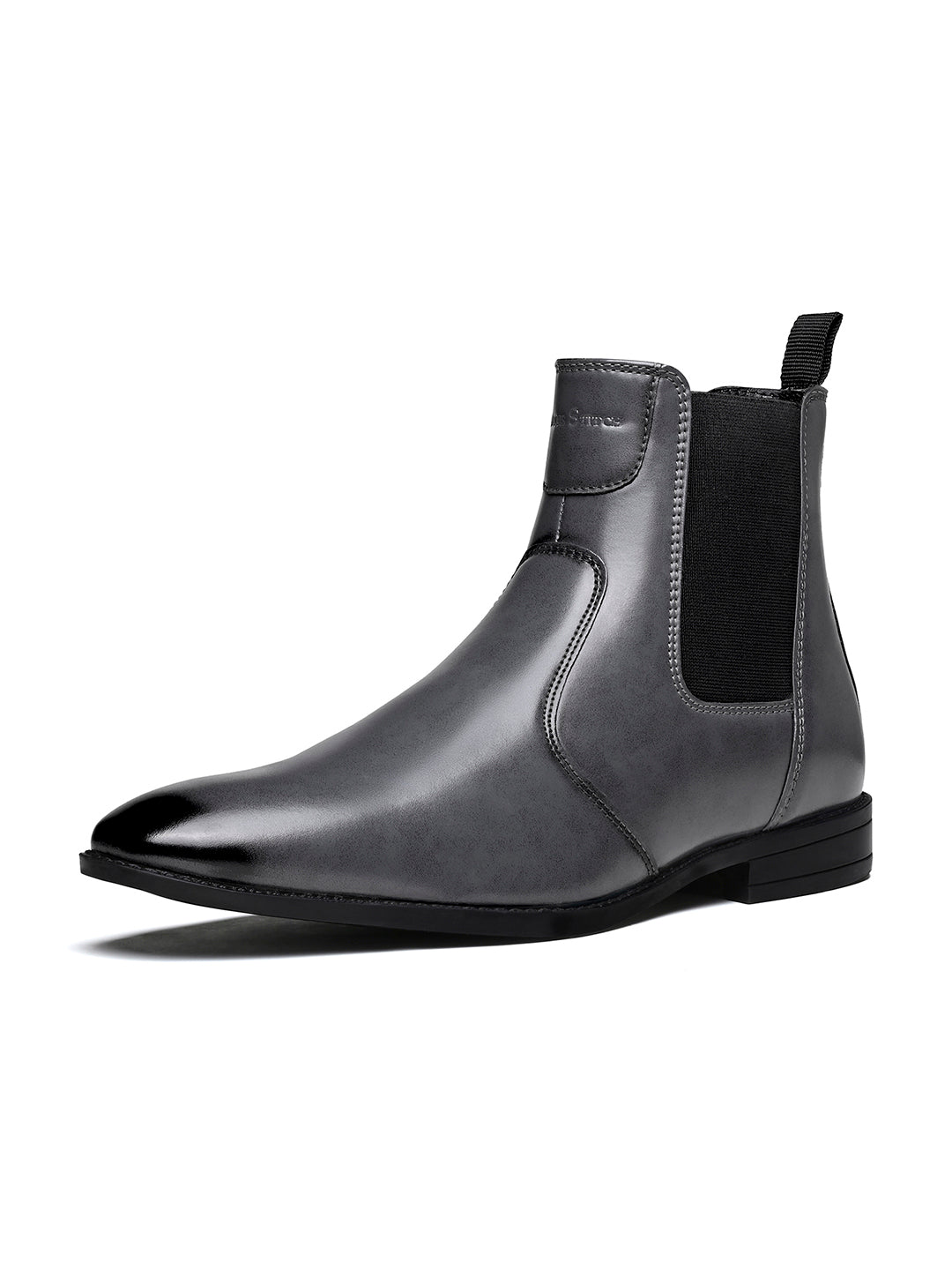 Ash Grey Dual Tone Handcrafted Chelsea Boots