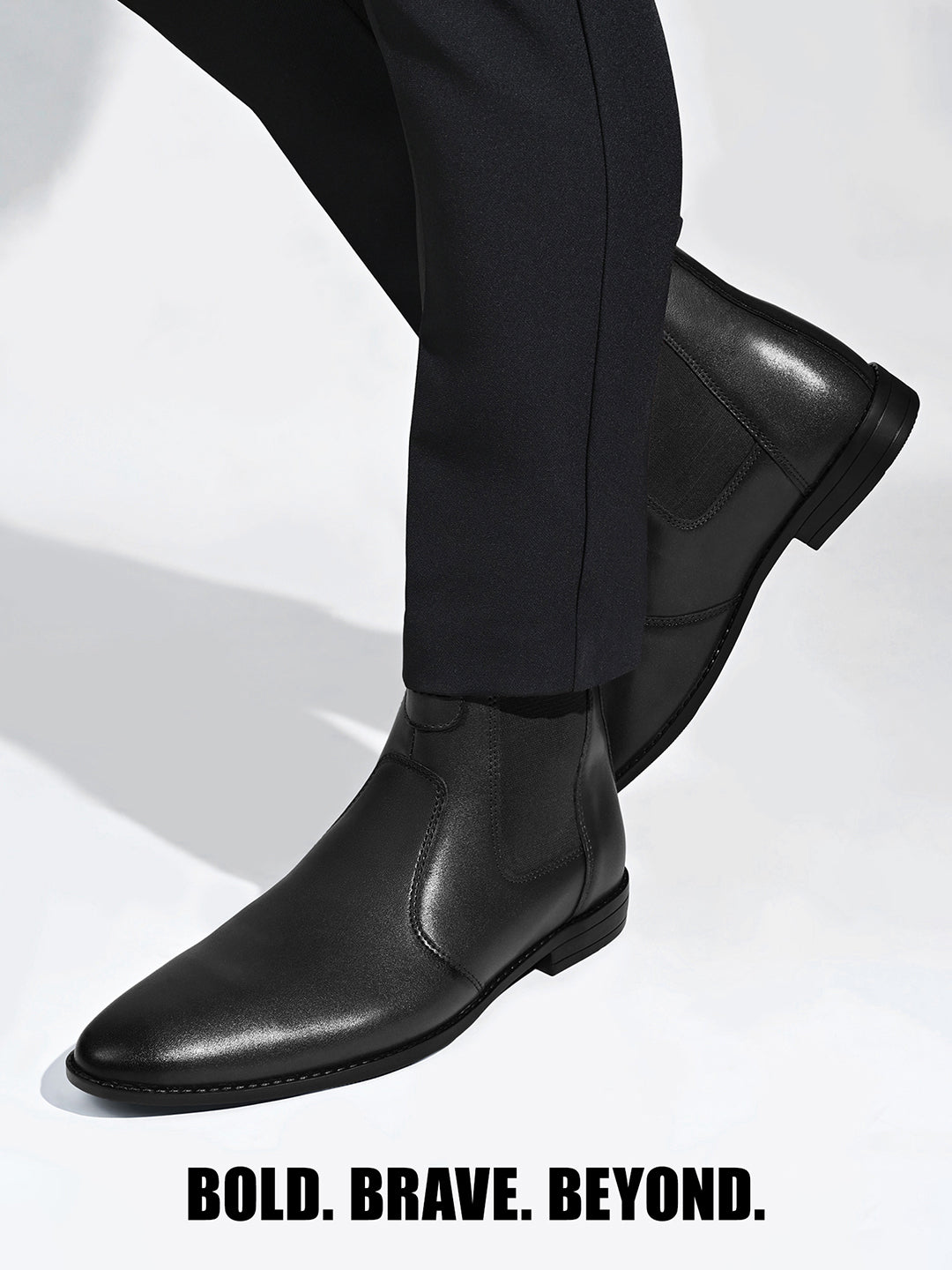 Obsidian Black Dual Tone Handcrafted Chelsea Boots