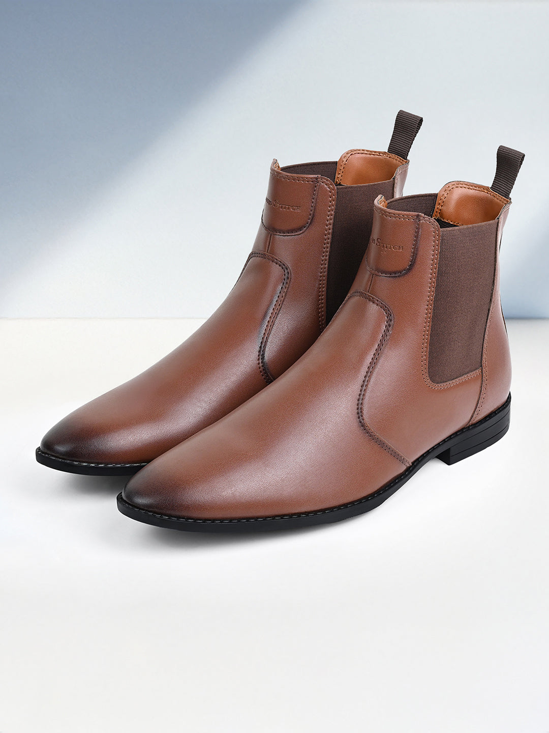 Russet Tan Dual Tone Handcrafted Chelsea Boots