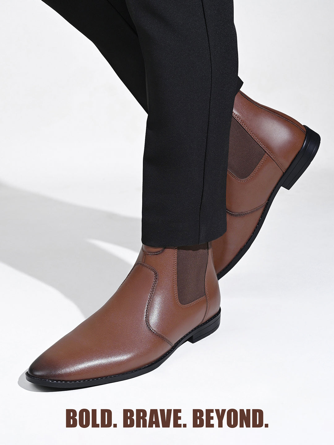 Russet Tan Dual Tone Handcrafted Chelsea Boots
