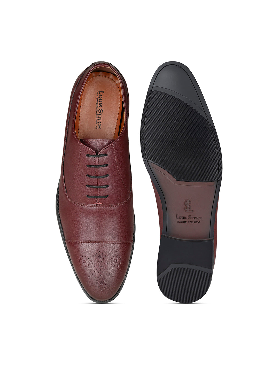 Rosewood Handcrafted Captoe Style Comfortable Laceups Shoes